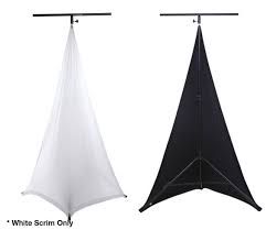 Scrim King SS-LST02-W Doubled Sided Lighting Stand Scrim – White and Black