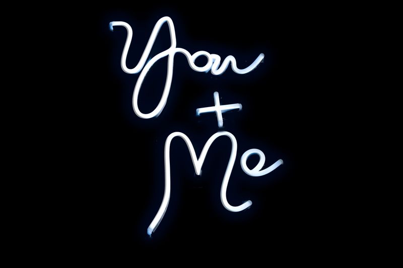 LED Neon Sign - "You & Me"