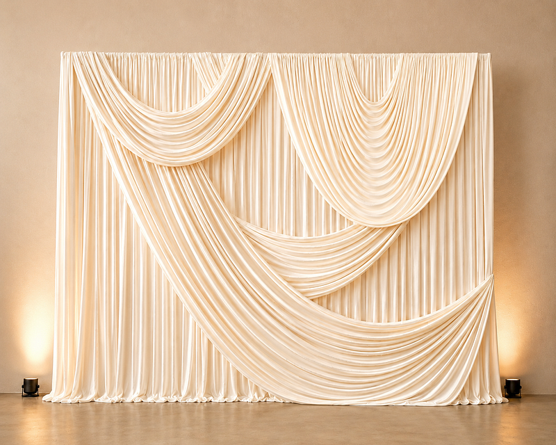 Luxury Ivory Draping Wall