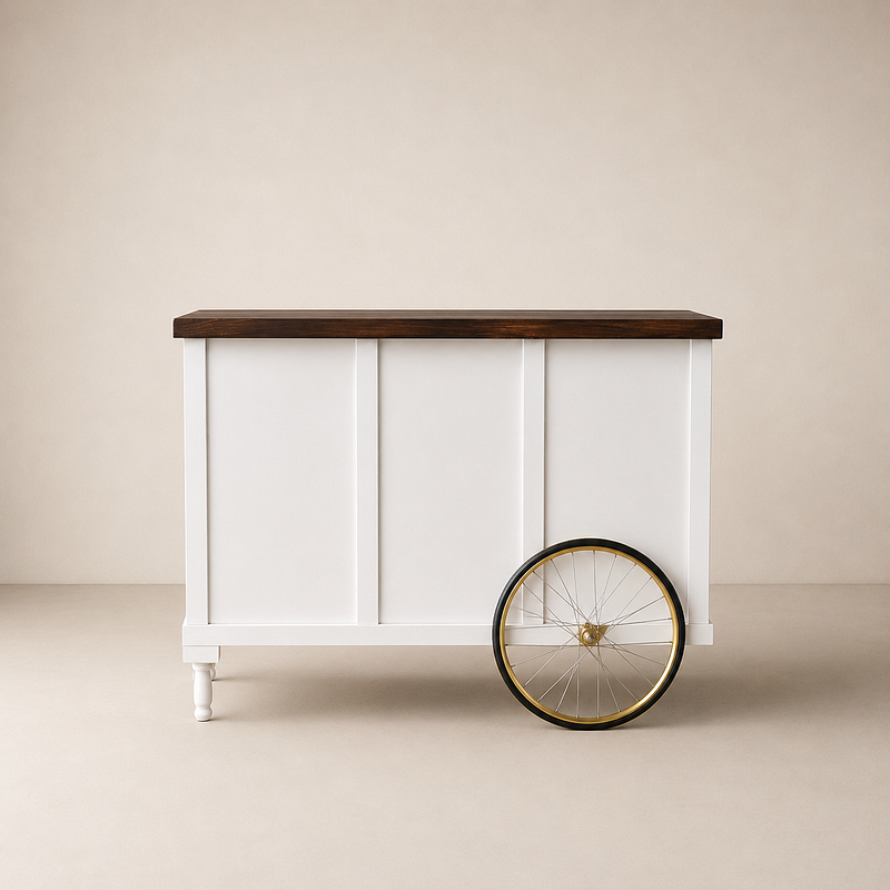 Small White Cart Bar Rental