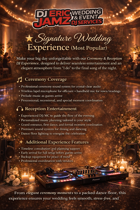 ⭐ Signature Wedding Experience (Most Popular)