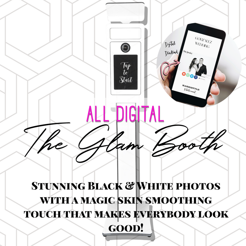 The All Digital Glam Booth - Black & White Photos 