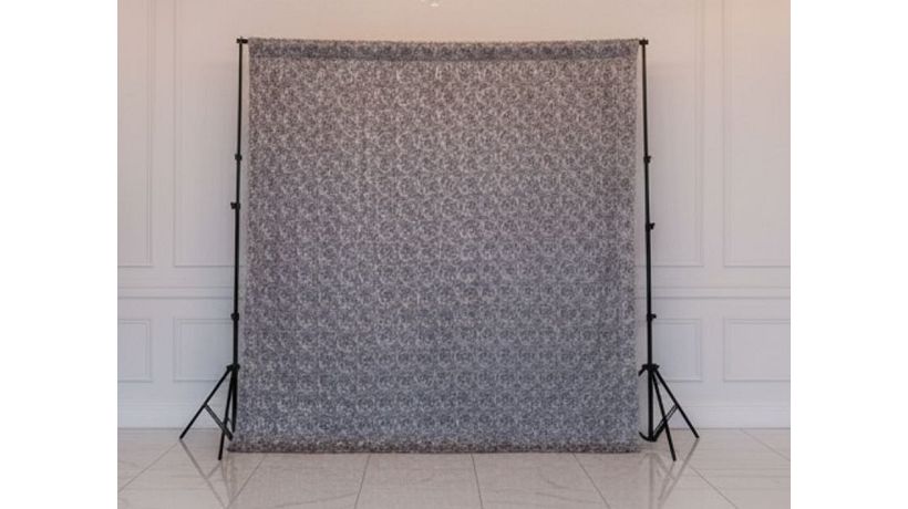 Grey and silver rosette backdrop