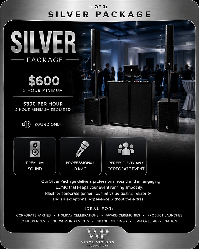Silver Corporate DJ Package