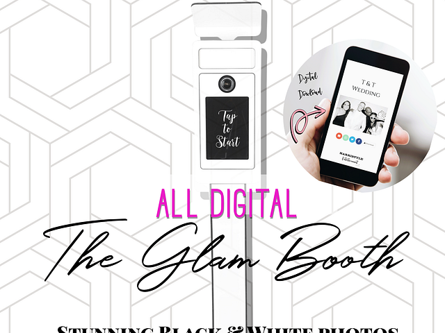 The All Digital Glam Booth - Black & White Photos - $650 for 4 hours! 