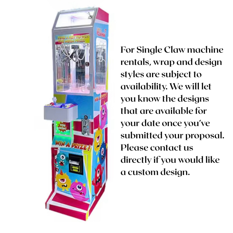 Single Claw Machine Rental
