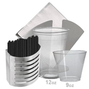 Cups, Straws & Napkins