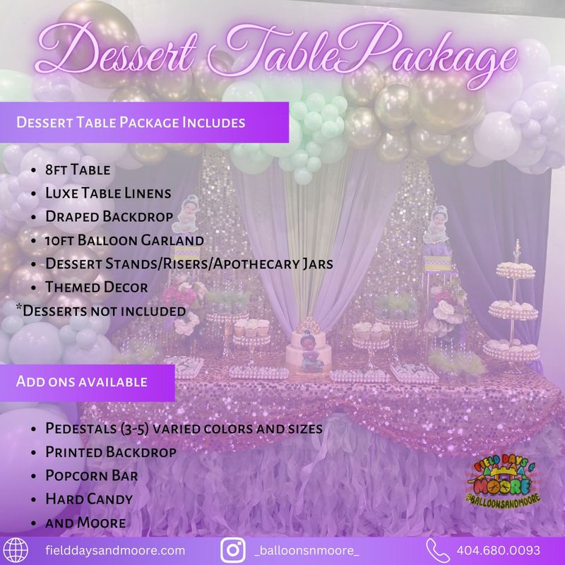 Dessert Table Packages