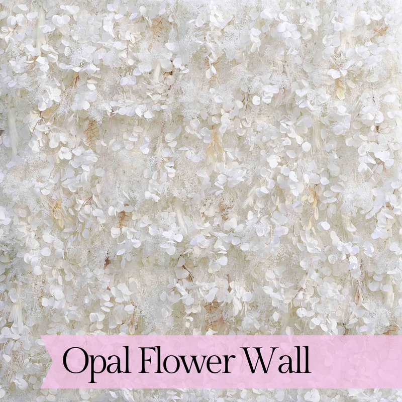 Opal Flower Wall Backdrop Rental