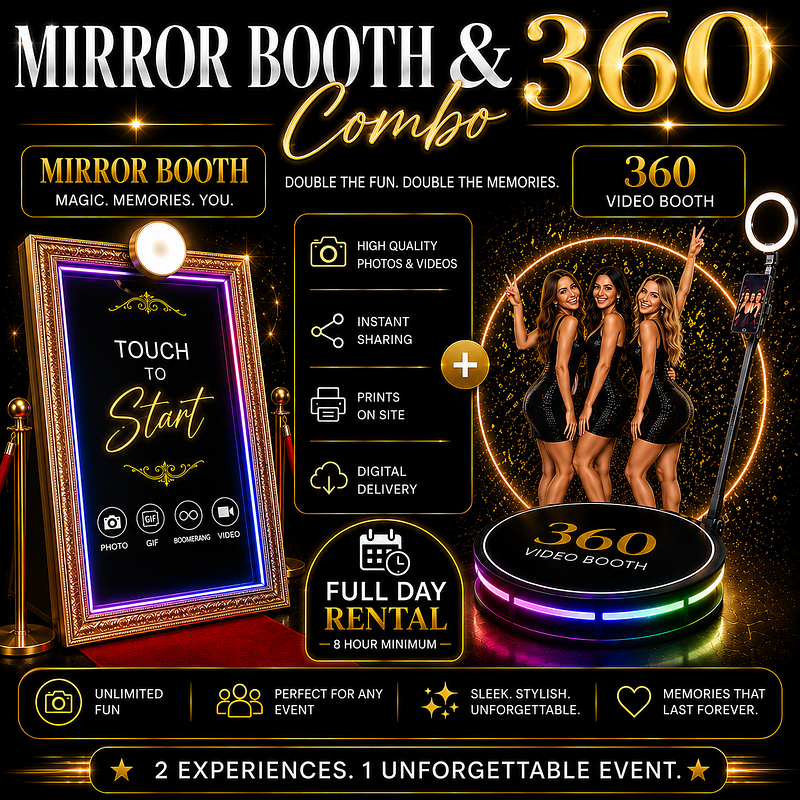 FULL DAY Mirror booth & 360 platform 