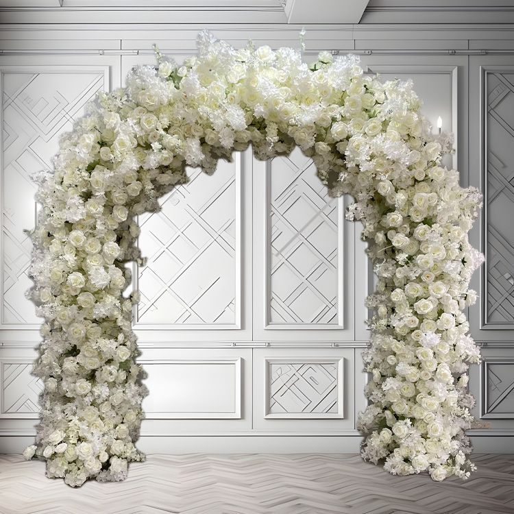 Ivory Oval Flower Archway