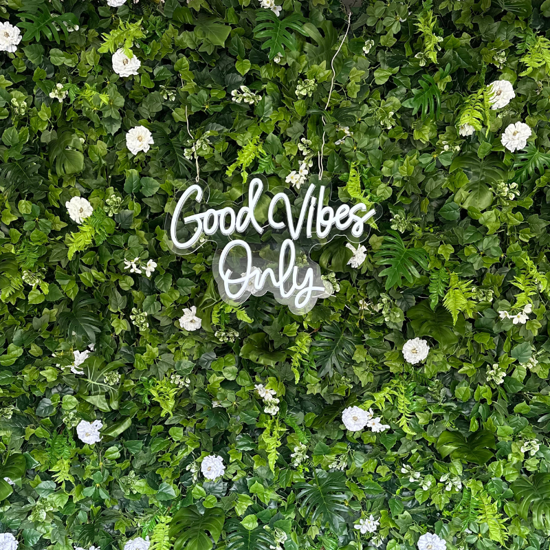 "Good Vibes" LED sign