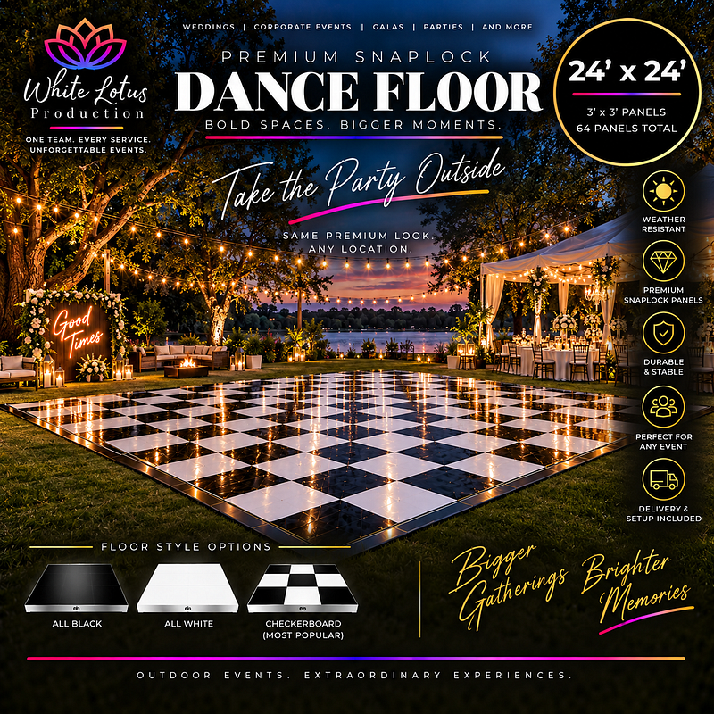 24′ × 24′ Outdoor Dance Floor