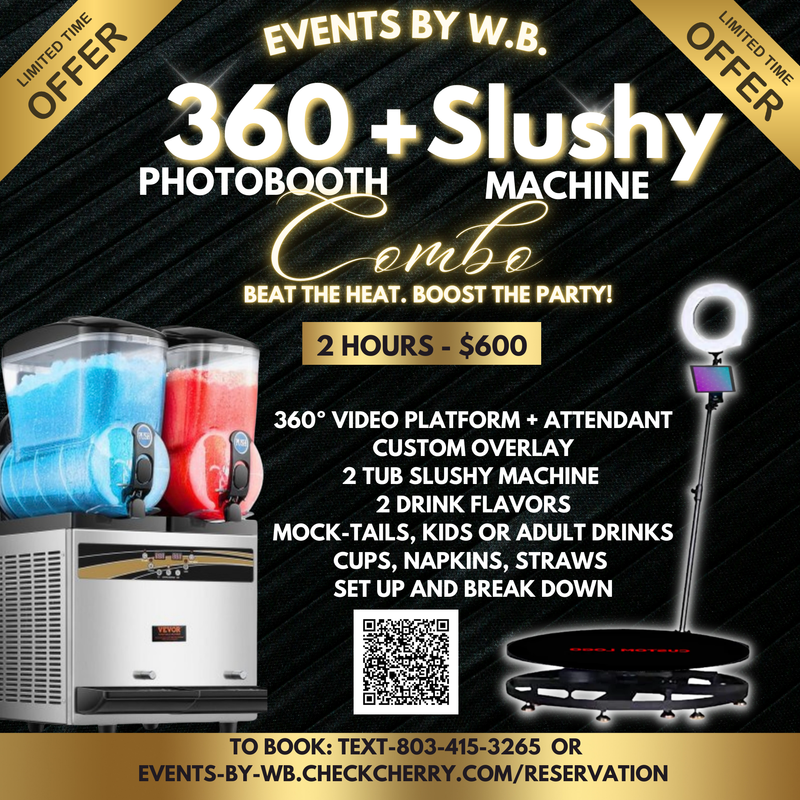 Sip & Spin XL (360 Photo Booth & Slushy Machine) 