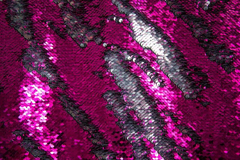 Fuchsia & Silver Mermaid Sequin (can be all fuchsia)