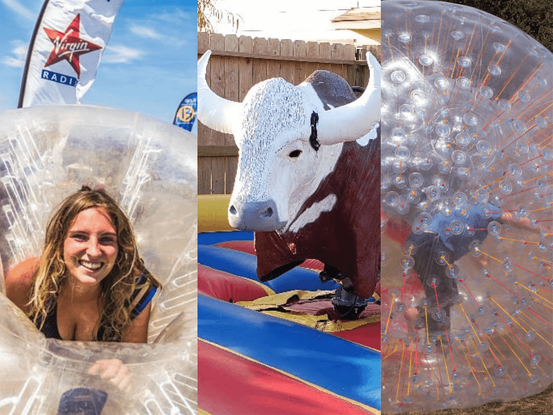 The Triple Play - 2 Hours - Bubble Ball - Zorb Races- Mechanical Bull Riding