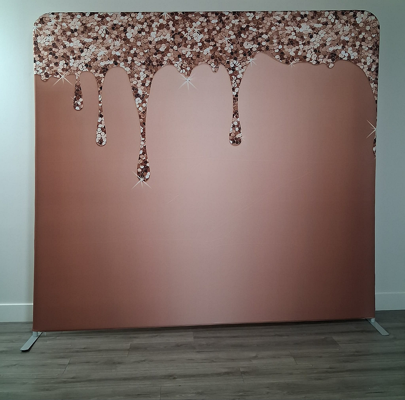 Rose Gold Drip Backdrop