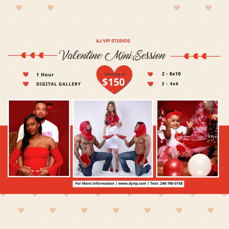 1-Hour Valentine’s Day Session Package (up to 4 people)