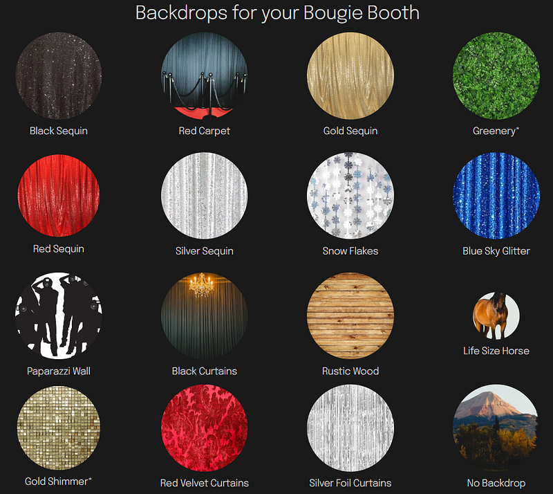 Premium Bougie Wall Installation Backdrops $150