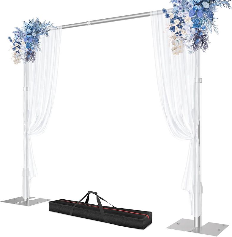 Pipe and Drape Backdrop Stand, 10x10ft, Silver