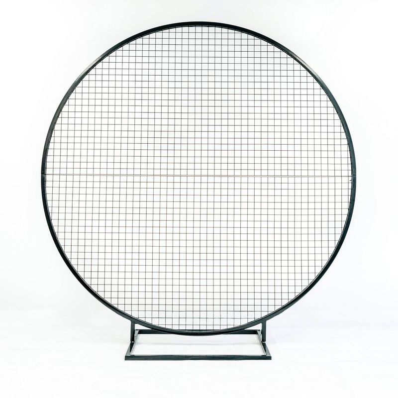 Black Circle Mesh Backdrop