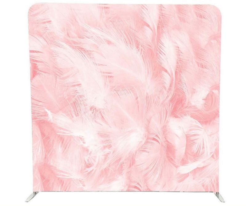 Pink Feathers Premium Backdrop