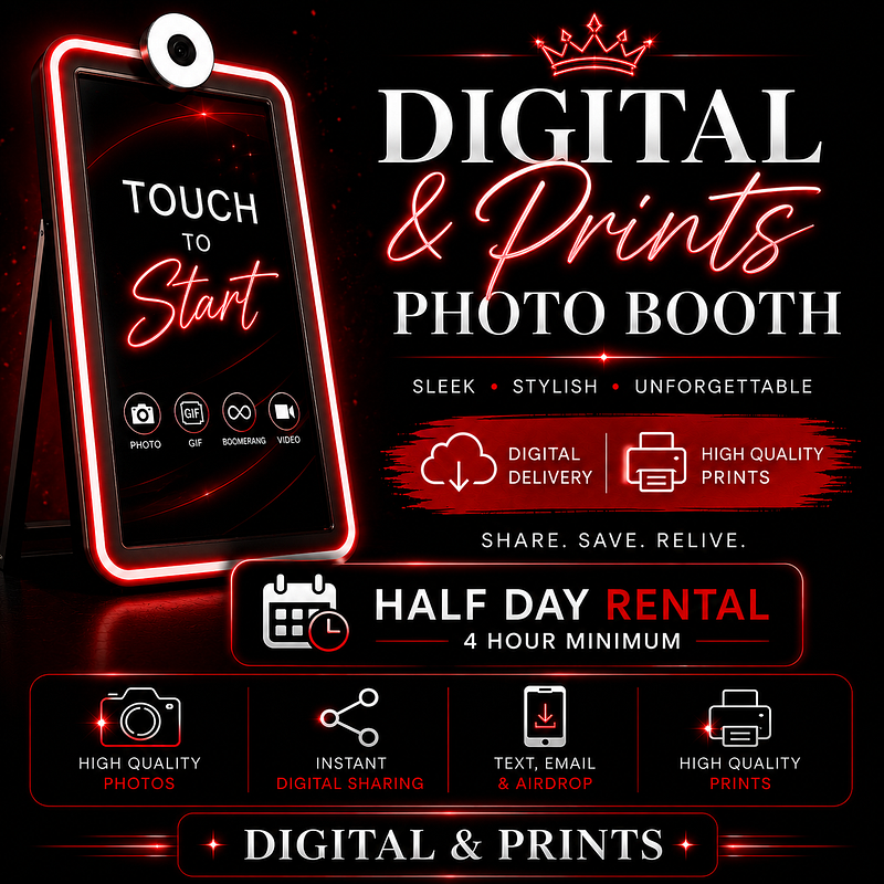 H. The Mirror Photo Booth Half day (Prints)