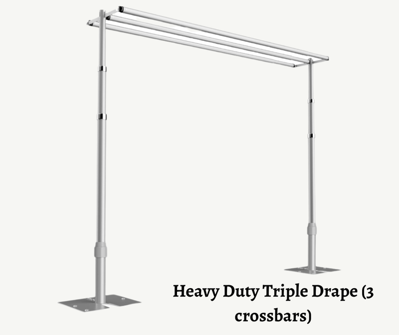 10x16ft  Heavy Duty Triple Draping Kit (3 crossbars)