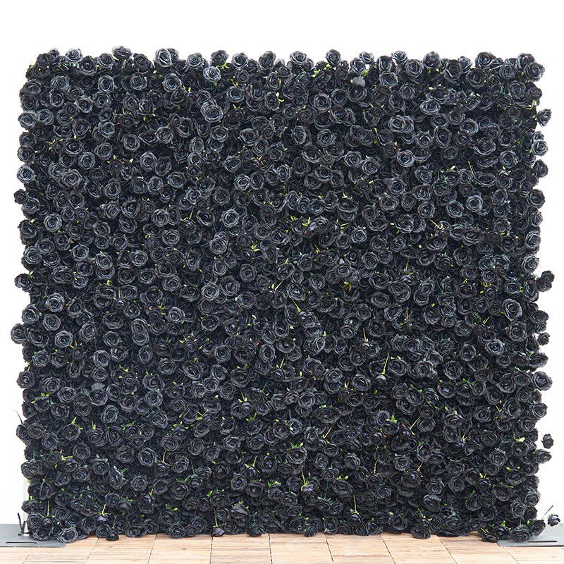 5D Black Roses Backdrop