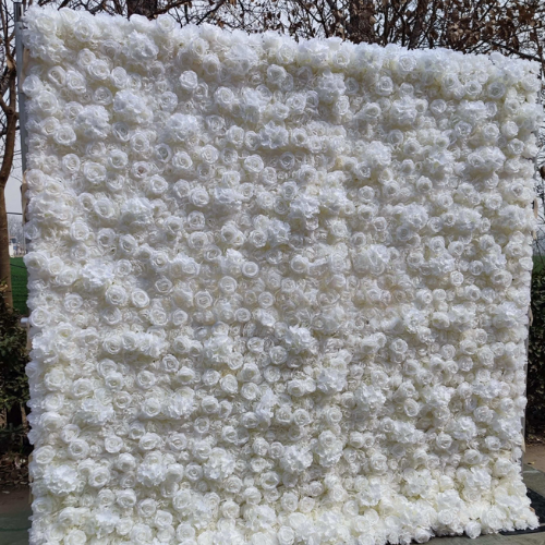 Pure White Faux Flower Wall