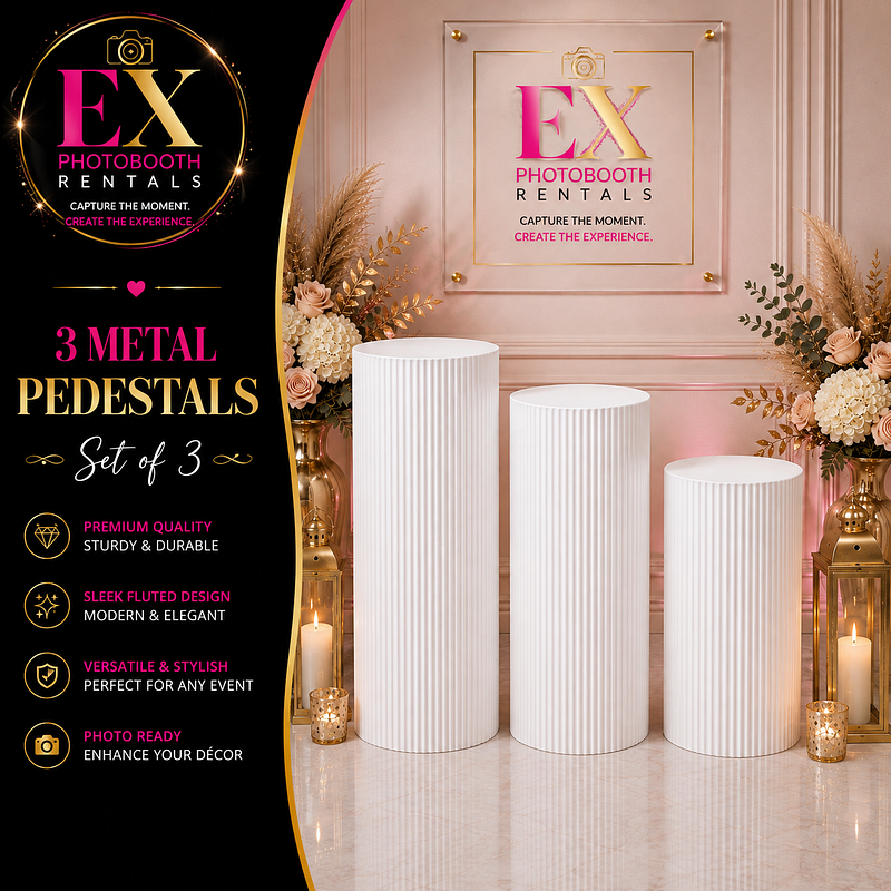 Decorative Metal Pedestals (3 count)
