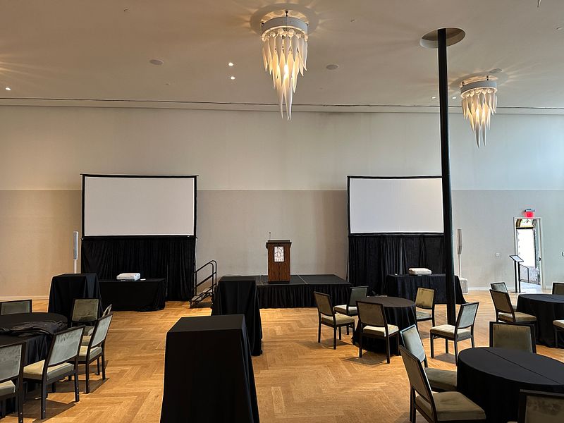 2 Projector Screens and 8x12 stage - Hotel Haya A/V
