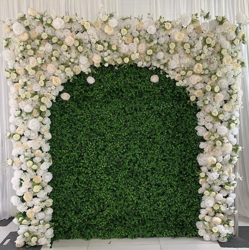 Flower Arch and Greenery Wall $350