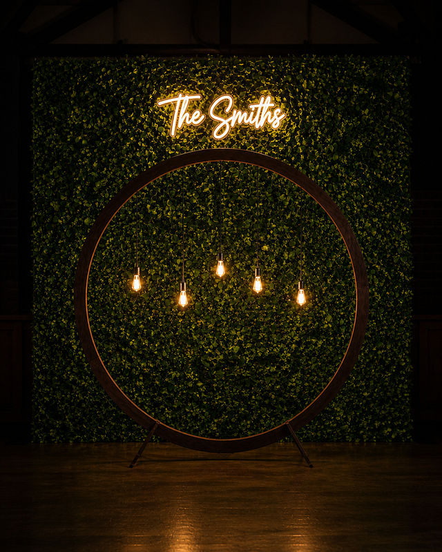 Greenery Wall+ Wooden Arch
