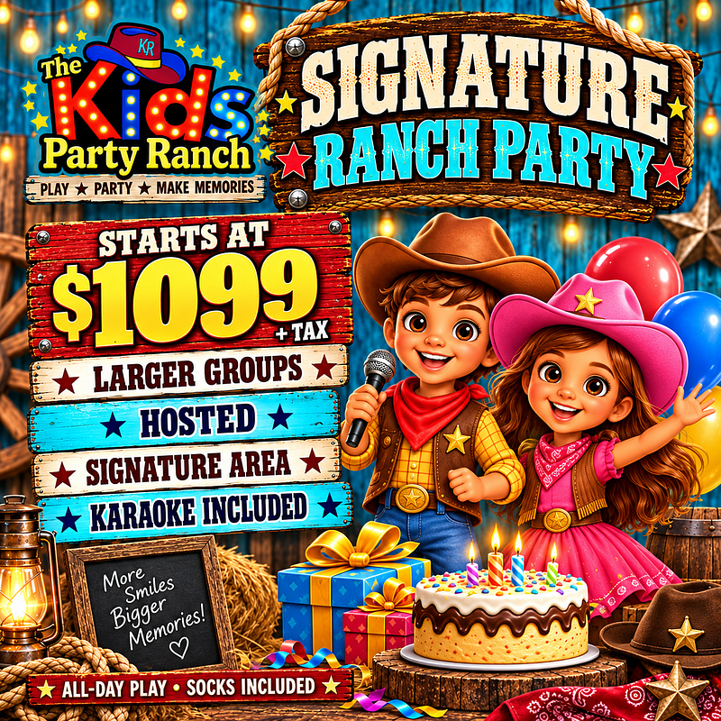 Signature Ranch Party - A Fully Hosted Experience, Designed For Larger Celebrations With 31 Or More Children