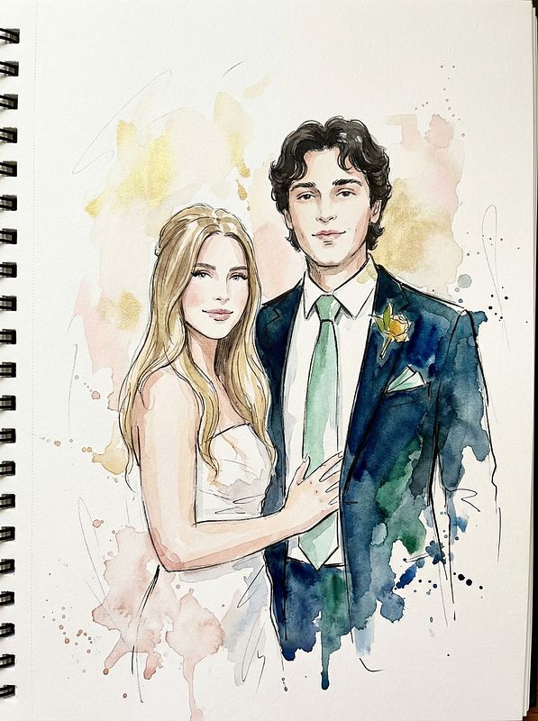 FX Wedding Elegance Watercolor Sketch