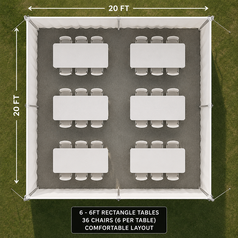 20 x 20 Party Tent Package