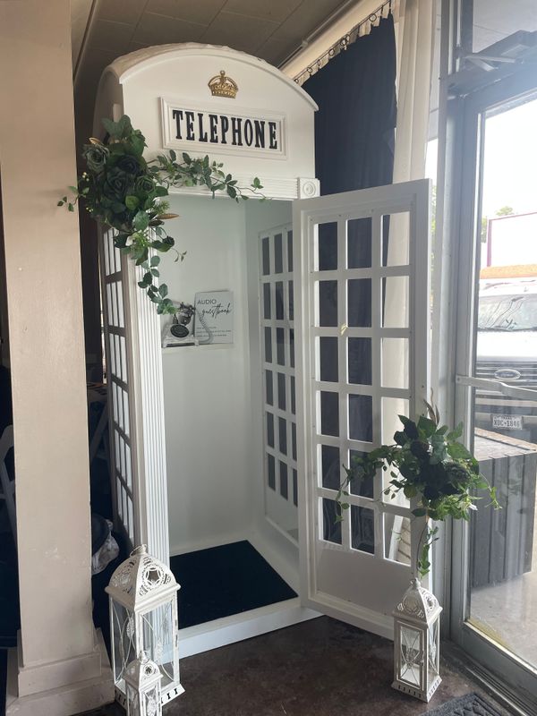 Phone Booth with Audio ''guest book" phone