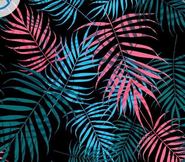 Party Palms - Printed Tension Fabric