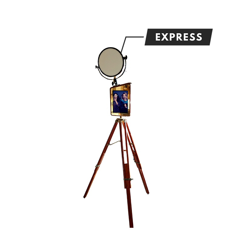 Express Booth with professional set up and collection 