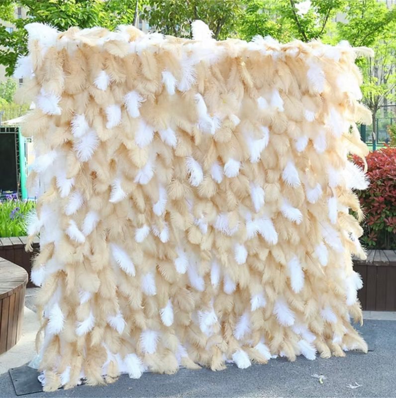 Boho Feather Flower Wall $350
