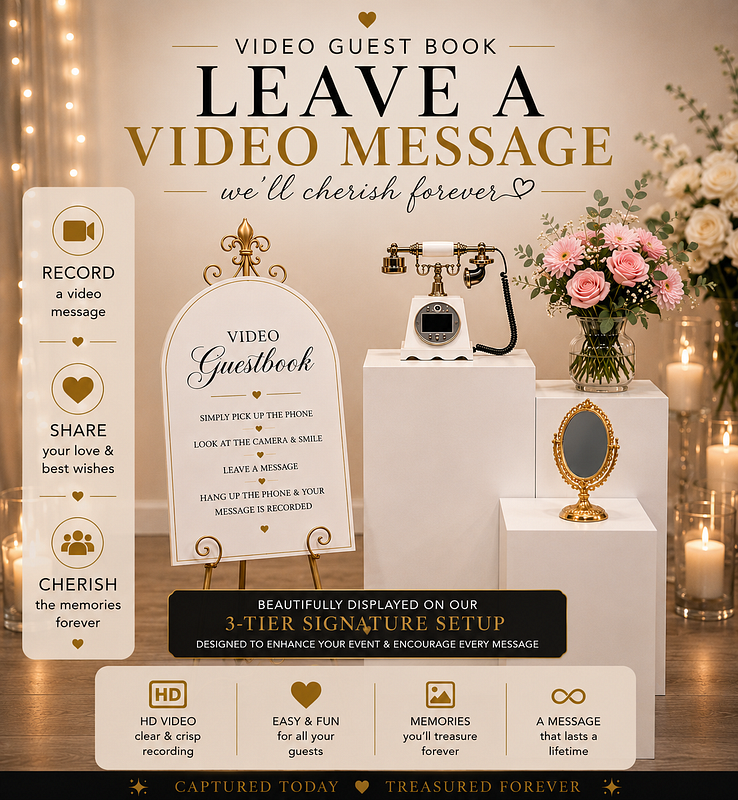 Video Guest Book with 3-Tier Signature Display