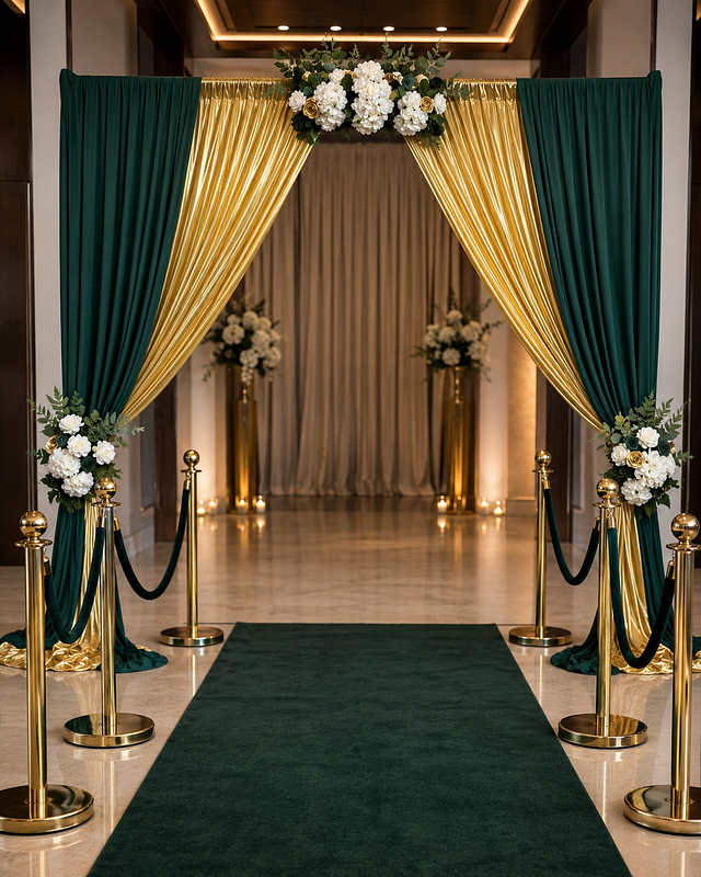 Luxe Draped Entrance