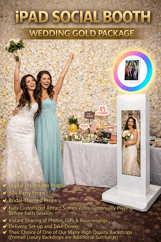 IPAD SOCIAL BOOTH WEDDING GOLD PACKAGE