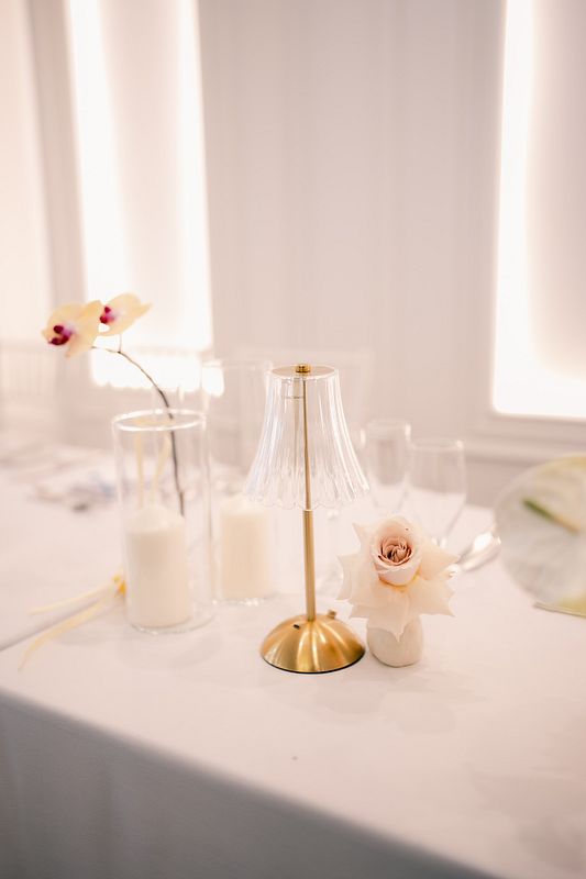 Event Hire - Dainty Gold Table Lamp