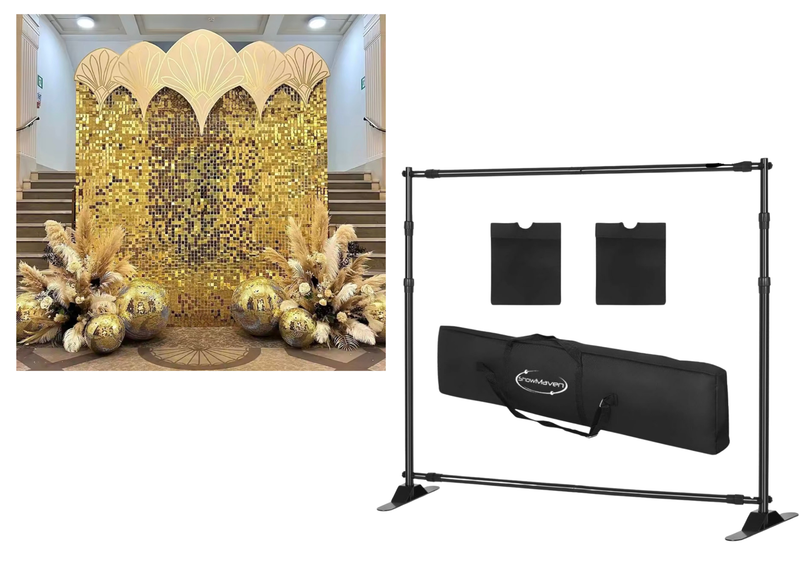 Gold Shimmer Wall Rental Package
