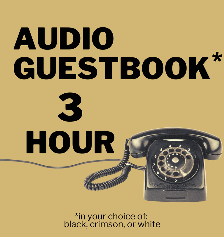 Audio Guest Book 3 Hour Package