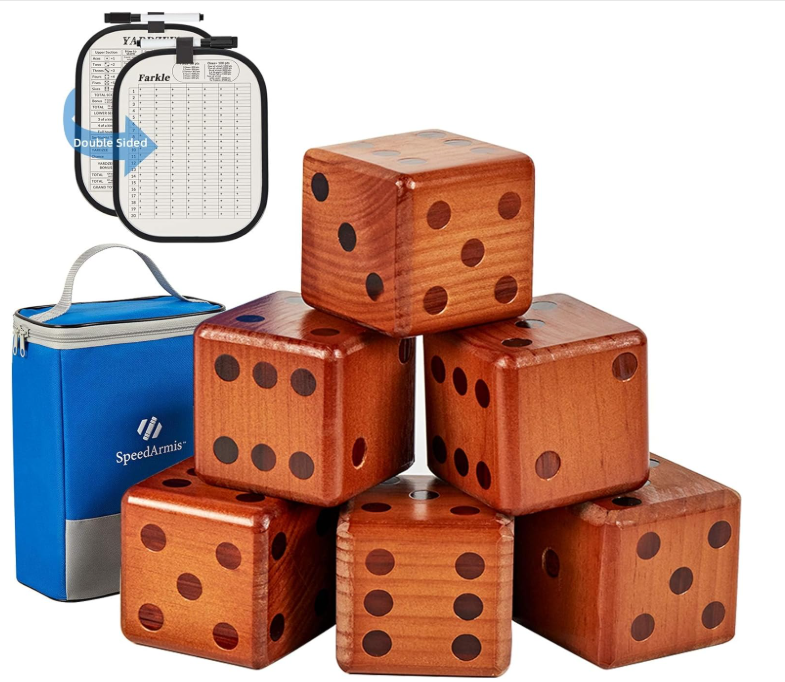 Giant Wooden Yard Dice Set
