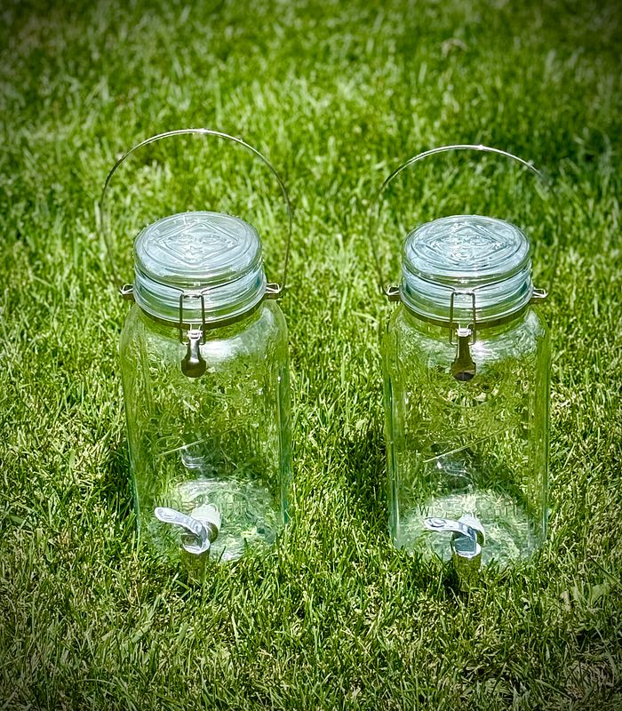 Mason Jar Glass Beverage Dispenser 1 Gallon