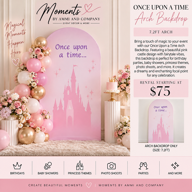 Once Upon a Time Princess Castle Backdrop